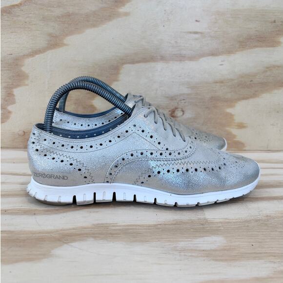 Cole Haan Shoes - Cole Haan - ZeroGrand Wingtip - Oxford Sneakers- Silver - Women's - 8.5B -W10445
